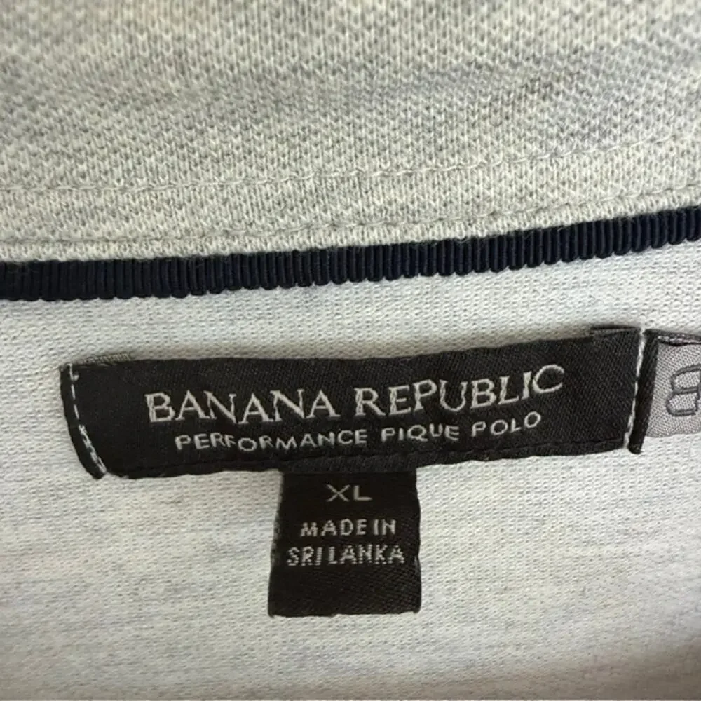 Banana Republic Light Gray Performance Pique Polo - XL